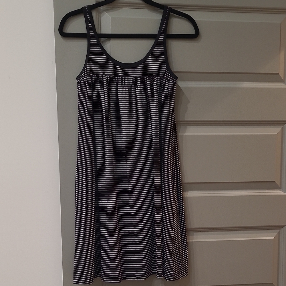 Old Navy Black and White Striped Mini Dress